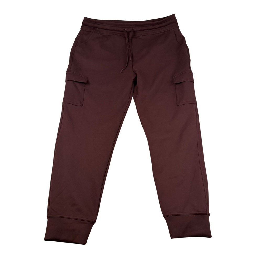 32 Degrees Heat Mens Cargo Joggers Burgundy Tech Fleece Pants Large‎ T2414606